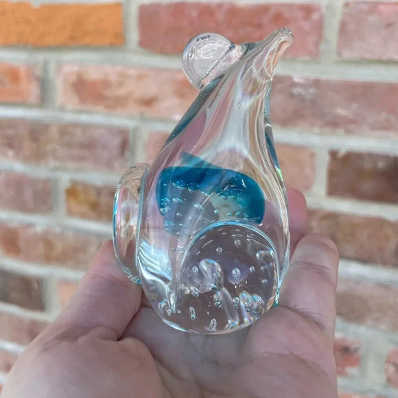 SOMMERSO?? - Art Glass Mouse Blue Paperweight EUC Trinket Kitschy - Picture 1 of 5